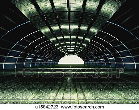 Stock Image - Interiors of a hangar. Fotosearch