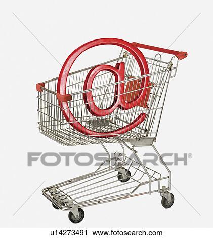 Internet symbol in a shopping cart View Large Photo Image Stock Image - Internet symbol in a shopping cart. Fotosearch