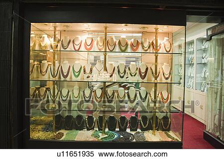 Jewelry on display in a jewelry store, New Delhi, India View Large Photo Image Stock Photography - Jewelry on display in a jewelry store, New Delhi, India. Fotosearch