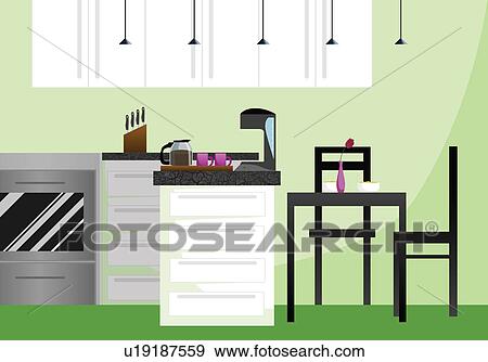 Kitchen interiors View Large Photo Image Stock Photo - Kitchen interiors. Fotosearch