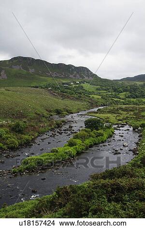 Picture - Lake with a mountain in the background, Lakes of Killarney, County Kerry, Republic of Ireland. Fotosearch