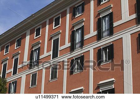 Stock Image - Low angle view of a building, Rome, Lazio, Italy. Fotosearch
