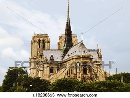 Low angle view of a cathedral, Notre Dame de Paris, Paris, France View Large Photo Image Stock Image - Low angle view of a cathedral, Notre Dame de Paris, Paris, France. Fotosearch