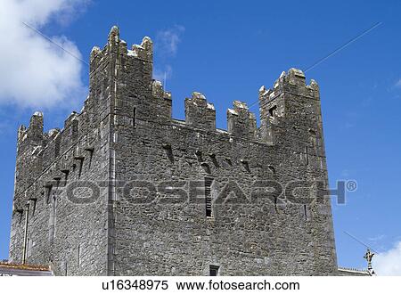 Stock Photography - Low angle view of a church, Adare, County Limerick, Republic of Ireland. Fotosearch