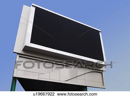 Stock Image - Low angle view of a display board, Bangalore, Karnataka, India. Fotosearch