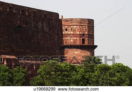 Low angle view of a fort, Agra Fort, Agra, Uttar Pradesh, India View Large Photo Image Stock Photo - Low angle view of a fort, Agra Fort, Agra, Uttar Pradesh, India. Fotosearch