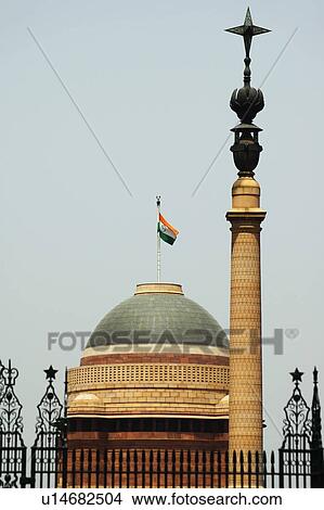 Low angle view of a government building, Rashtrapati Bhavan, Rajpath, New Delhi, India View Large Photo Image Picture - Low angle view of a government building, Rashtrapati Bhavan, Rajpath, New Delhi, India. Fotosearch
