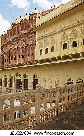 Low angle view of a palace, Hawa Mahal, Jaipur, Rajasthan, India View Large Photo Image Picture - Low angle view of a palace, Hawa Mahal, Jaipur, Rajasthan, India. Fotosearch