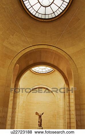 Low angle view of a skylight in a museum, Musee du Louvre, Paris, France View Large Photo Image Stock Photo - Low angle view of a skylight in a museum, Musee du Louvre, Paris, France. Fotosearch