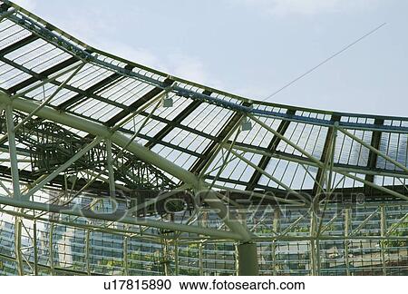 Stock Image - Low angle view of a stadium, Aviva Stadium, Dublin, Republic of Ireland. Fotosearch