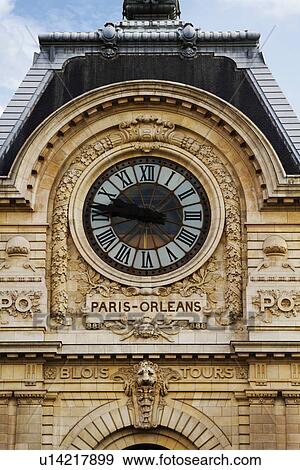Low angle view of a station, Paris Orleans Station Clock, Paris, France View Large Photo Image Stock Photo - Low angle view of a station, Paris Orleans Station Clock, Paris, France. Fotosearch