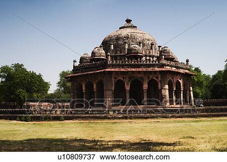 Stock Photo - Low angle view of a tomb, Isa Khan's Tomb, Delhi, India. Fotosearch