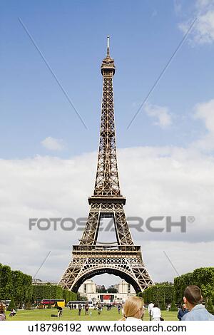 Stock Image - Low angle view of a tower, Eiffel Tower, Paris, France. Fotosearch