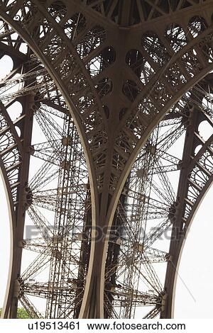Low angle view of a tower, Eiffel Tower, Paris, France View Large Photo Image Stock Image - Low angle view of a tower, Eiffel Tower, Paris, France. Fotosearch