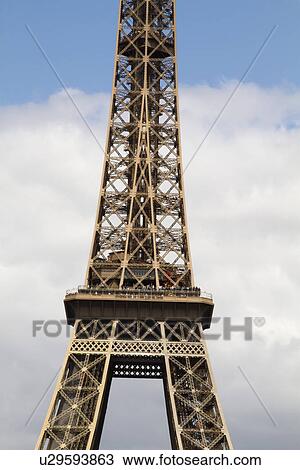 Stock Image - Low angle view of a tower, Eiffel Tower, Paris, France. Fotosearch