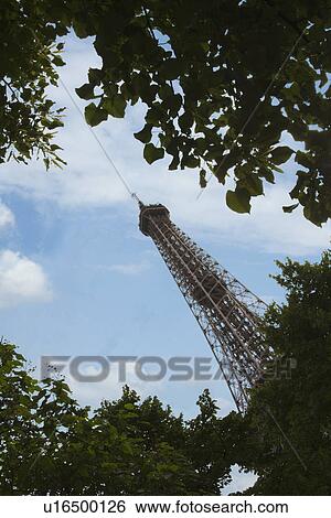 Low angle view of a tower, Eiffel Tower, Paris, France View Large Photo Image Stock Photograph - Low angle view of a tower, Eiffel Tower, Paris, France. Fotosearch