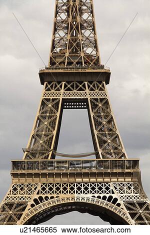 Stock Photography - Low angle view of a tower, Eiffel Tower, Paris, France. Fotosearch
