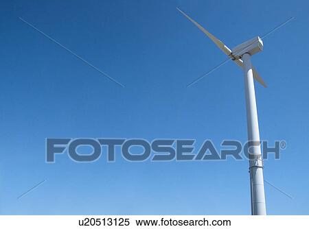 Stock Photography - Low angle view of a wind turbine, Scheveningen, The Hague, Netherlands. Fotosearch