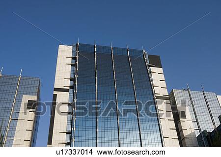 Picture - Low angle view of an office building, Gurgaon, Haryana, India. Fotosearch
