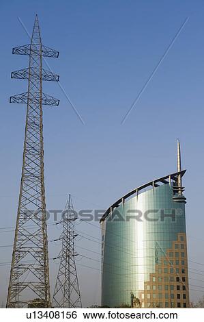 Stock Photograph - Low angle view of an office building. Fotosearch