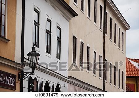 Stock Photo - Low angle view of buildings, Cesky Krumlov, South Bohemian Region, Czech Republic. Fotosearch