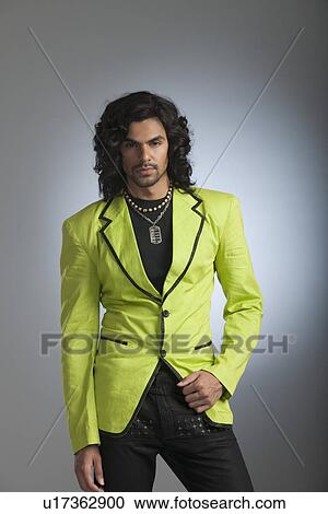 Male fashion model posing View Large Photo Image Stock Image - Male fashion model posing. Fotosearch