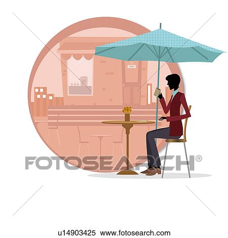 Man drinking coffee at a sidewalk cafe View Large Photo Image Stock Photography - Man drinking coffee at a sidewalk cafe. Fotosearch