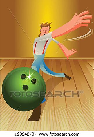 Man playing ten pin bowling View Large Photo Image Stock Photo - Man playing ten pin bowling. Fotosearch
