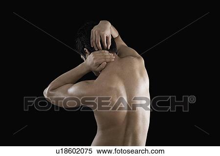 Stock Photography - Man suffering from neckache. Fotosearch