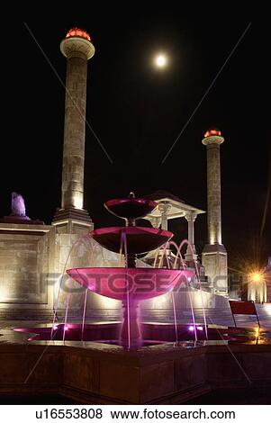 Stock Photo - Memorial lit up at night, Amar Jawan Jyoti, Jaipur, Rajasthan, India. Fotosearch