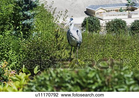 Stock Image - Miniature crane in a miniature city, Madurodam, Scheveningen, The Hague, Netherlands. Fotosearch