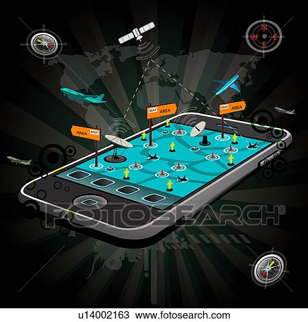 Mobile phone used as navigation device View Large Photo Image Stock Image - Mobile phone used as navigation device. Fotosearch