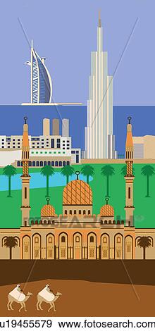 Montage of the tourist attractions of UAE along with camel safari, United Arab Emirates View Large Photo Image Stock Photo - Montage of the tourist attractions of UAE along with camel safari, United Arab Emirates. Fotosearch