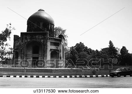 Monument at roadside, Sabz Burj, Delhi, India View Large Photo Image Stock Image - Monument at roadside, Sabz Burj, Delhi, India. Fotosearch