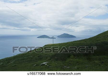 Stock Photo - Mountain at the lakeside, Lakes of Killarney, County Kerry, Republic of Ireland. Fotosearch