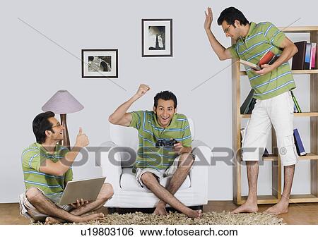 Multiple images of a man involved in different activities View Large Photo Image Stock Photograph - Multiple images of a man involved in different activities. Fotosearch