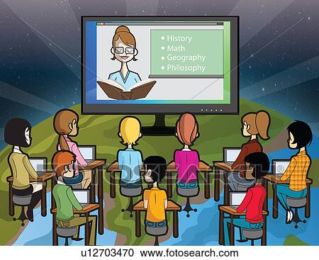 Stock Image - Online education. Fotosearch