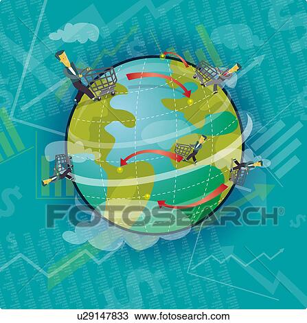 Online share trading across the world View Large Photo Image Stock Image - Online share trading across the world. Fotosearch