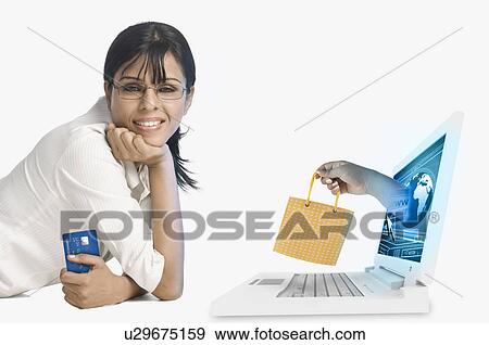 Stock Photo - Online shopping. Fotosearch