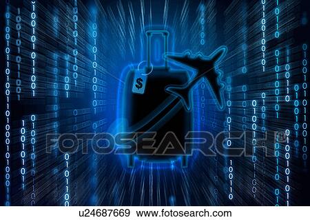 Stock Photo - Online travel management. Fotosearch