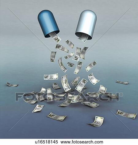 Open drug capsule with contents of money View Large Photo Image Stock Photography - Open drug capsule with contents of money. Fotosearch