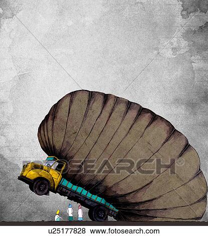 Stock Photo - Overloaded truck. Fotosearch
