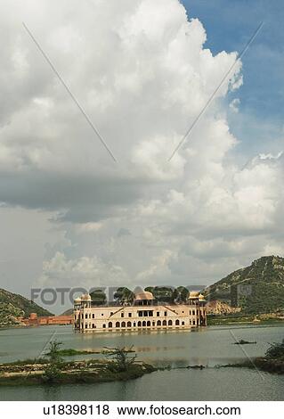 Palace at the waterfront, Jal Mahal, Man Sagar Lake, Jaipur, Rajasthan, India View Large Photo Image Stock Photo - Palace at the waterfront, Jal Mahal, Man Sagar Lake, Jaipur, Rajasthan, India. Fotosearch