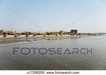 Panoramic view of the beach, Goa, India View Large Photo Image Stock Image - Panoramic view of the beach, Goa, India. Fotosearch