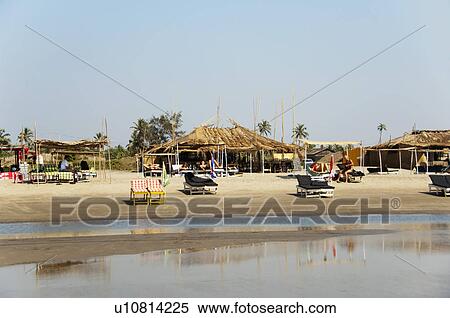 Stock Photography - Panoramic view of the beach, Goa, India. Fotosearch