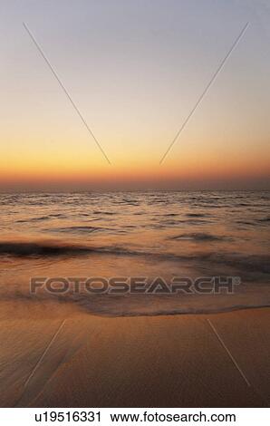 Panoramic view of the sea at dusk, Goa, India View Large Photo Image Stock Image - Panoramic view of the sea at dusk, Goa, India. Fotosearch