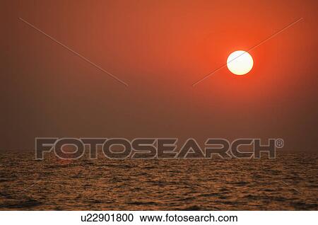 Panoramic view of the sea at sunset, Goa, India View Large Photo Image Stock Image - Panoramic view of the sea at sunset, Goa, India. Fotosearch