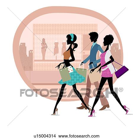 People out for shopping View Large Photo Image Picture - People out for shopping. Fotosearch