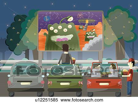People watching movie in a park View Large Photo Image Stock Photography - People watching movie in a park. Fotosearch