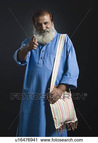 Stock Image - Philosopher pointing forward. Fotosearch